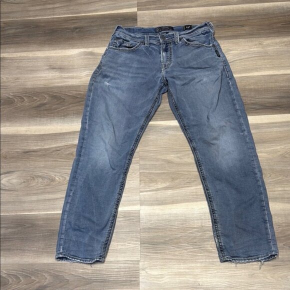 🏴 Silver Jeans Eddie Relaxed Blue Denim Classic size 32 - Picture 1 of 5